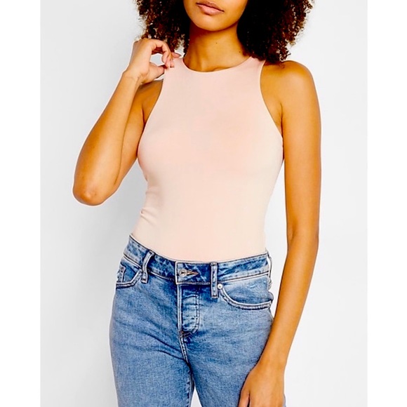 NWT Express Body Contour Silky High Neck Thong Bodysuit - Picture 1 of 6